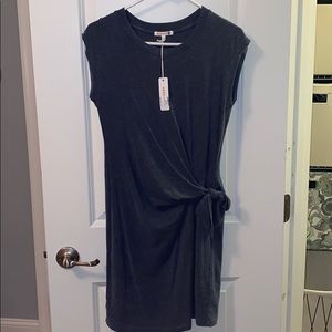Sundry Side Tie dress in Shadow